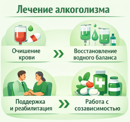 лечение алкоголизма в Тосно этапы
